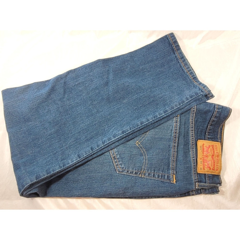 Levi's 541 Men's Straight Leg Blue Jeans - Tag 34Wx30L - Measured 36Wx28.5L